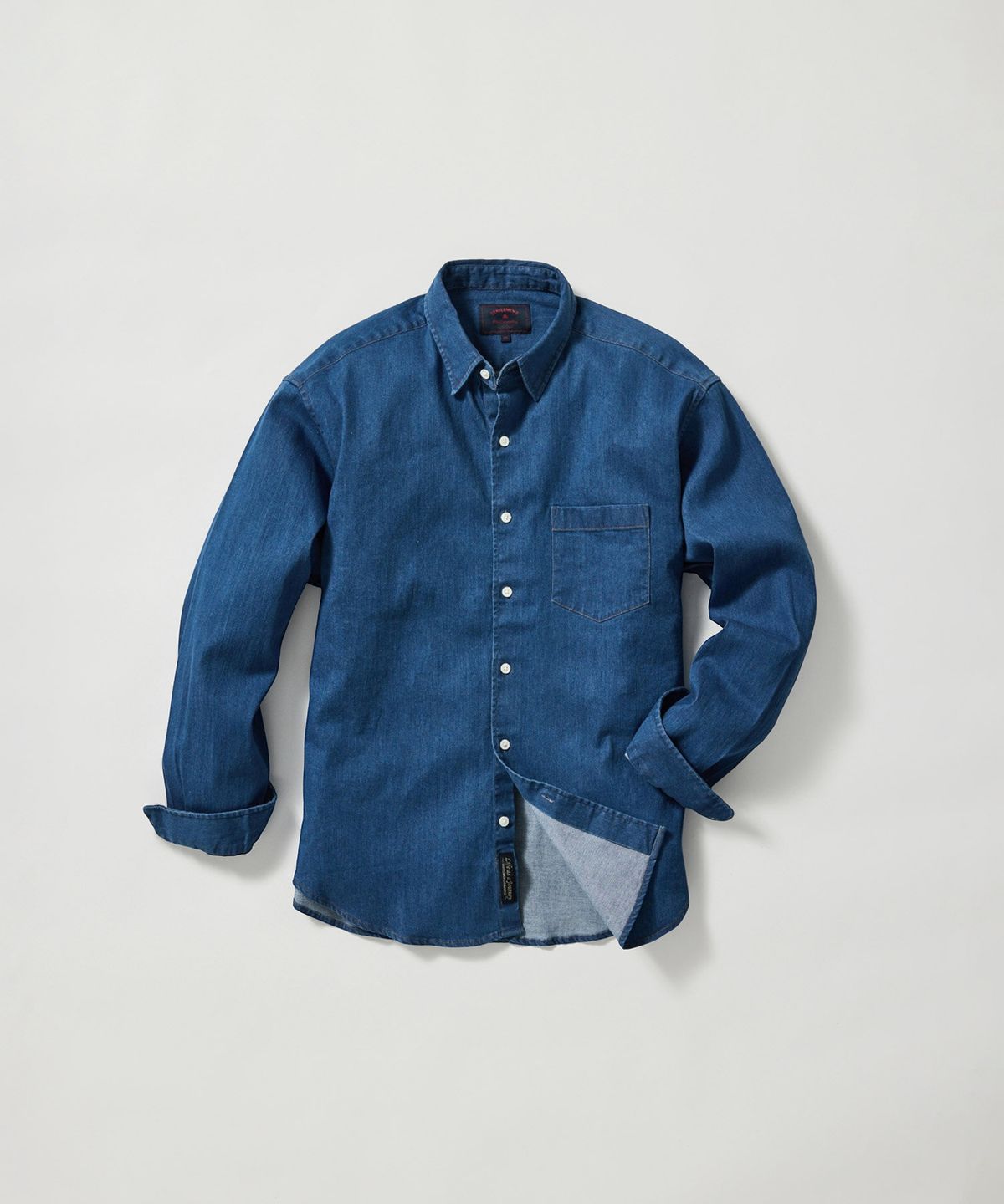 에스티코(STCO) Gentlemens Philosophy 6.5oz 소프트 데님 셔츠_진청 (릴렉스핏)_JDSXZ33OSL