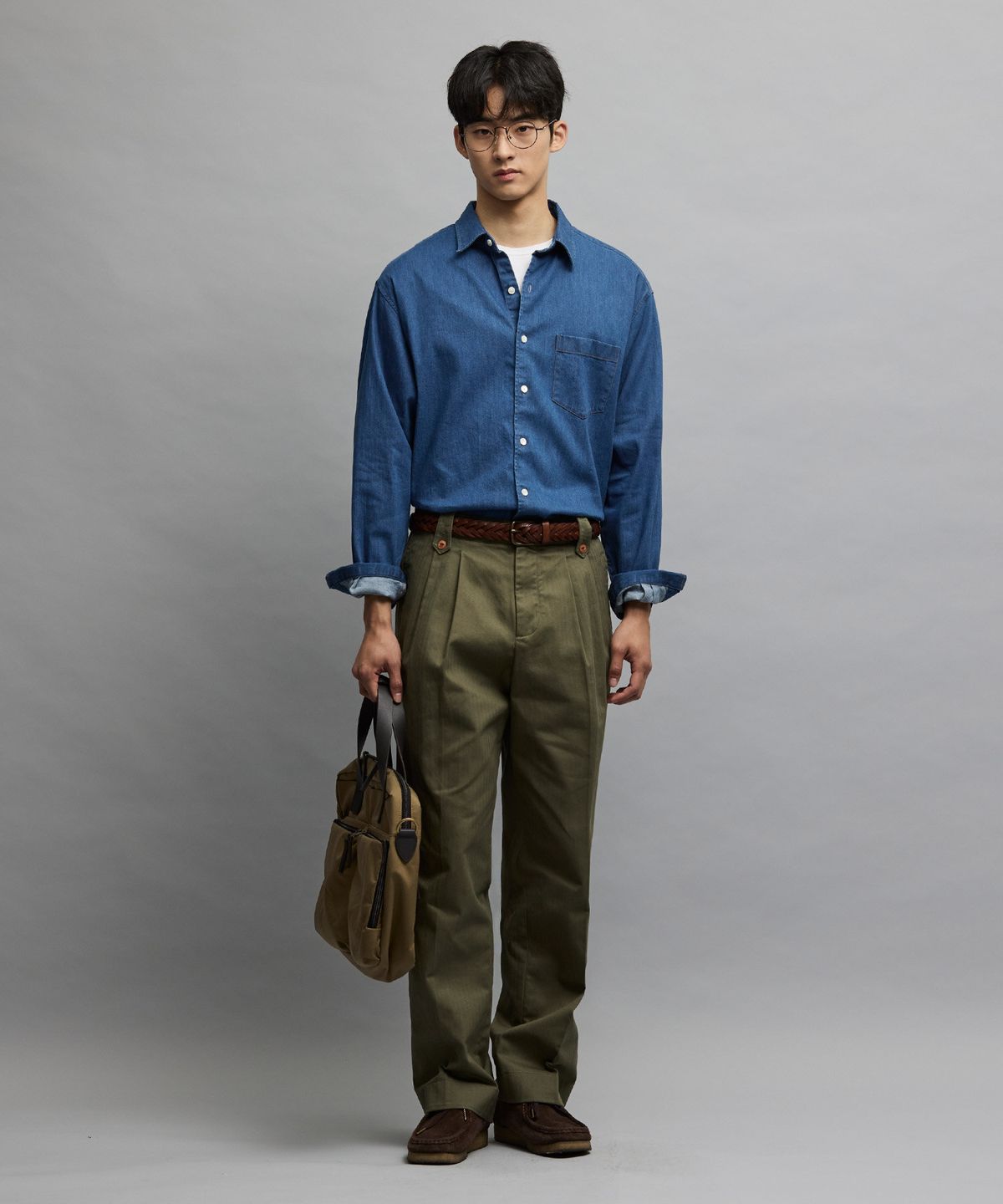 에스티코(STCO) Gentlemens Philosophy 6.5oz 소프트 데님 셔츠_진청 (릴렉스핏)_JDSXZ33OSL