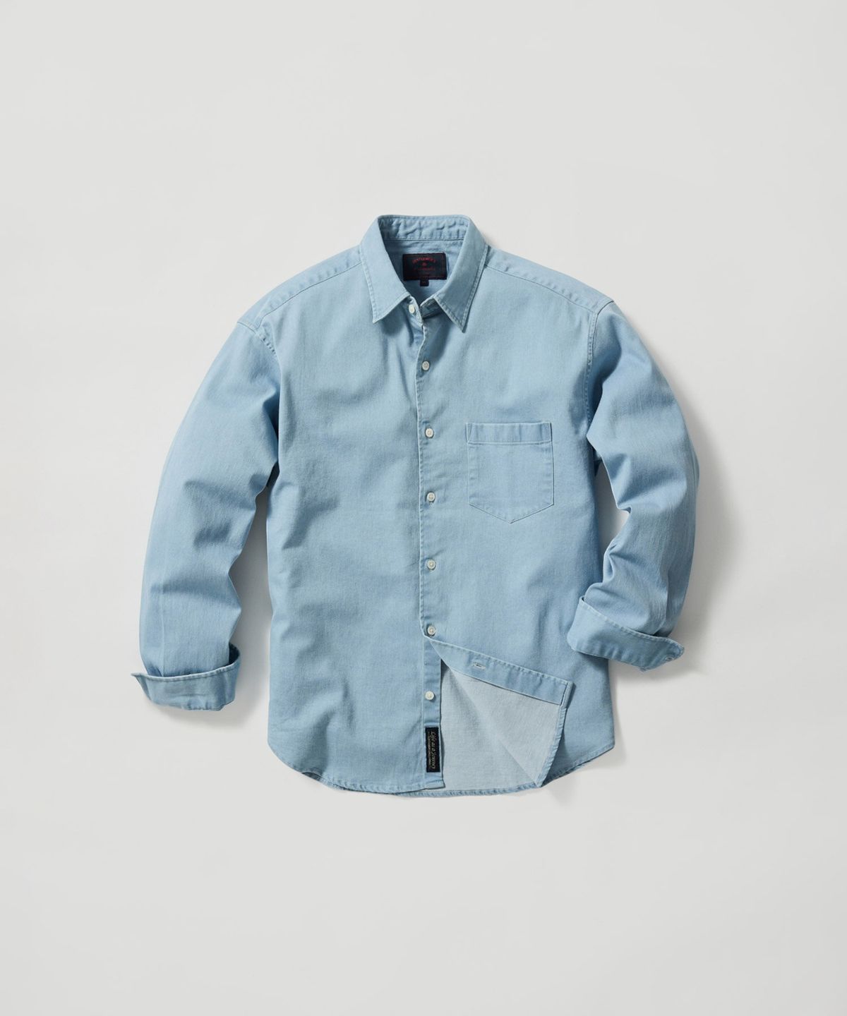 에스티코(STCO) Gentlemens Philosophy 6.5oz 소프트 데님 셔츠_연청 (릴렉스핏)_JDSXZ31OSL