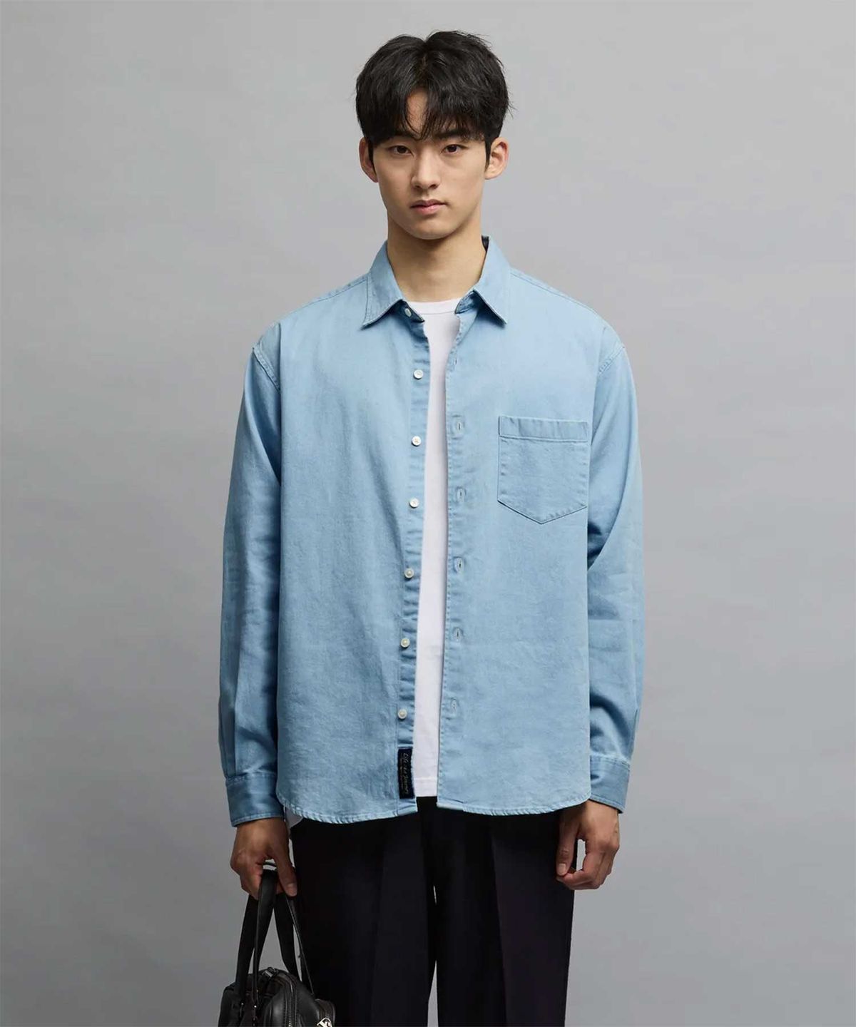 에스티코(STCO) Gentlemens Philosophy 6.5oz 소프트 데님 셔츠_연청 (릴렉스핏)_JDSXZ31OSL