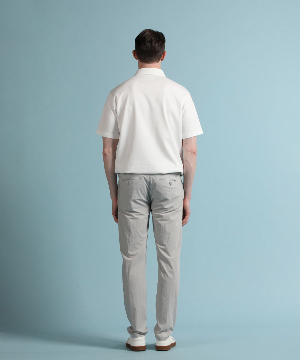 빠니깔레(PANICALE) 화이트 스트레치 폴로 티셔츠