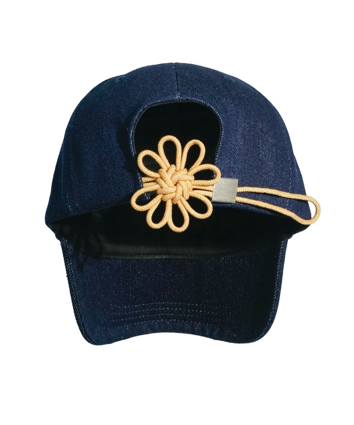온고(ONGO) DENIM FLOWER KNOT CAP [Indigo]