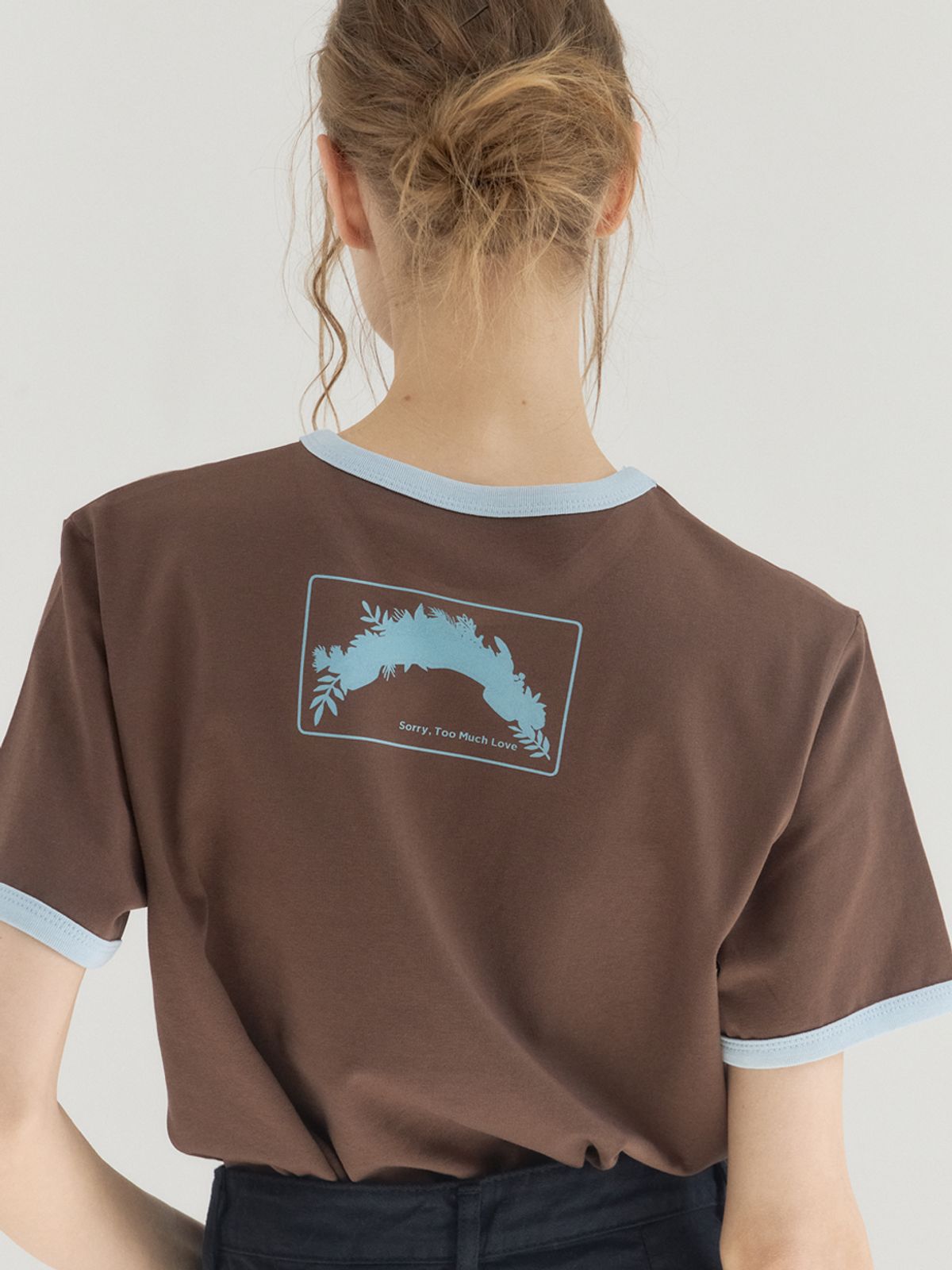 쏘리, 투 머치 러브(SORRY, TOO MUCH LOVE) No Rush Club Ringer Tee_Brown