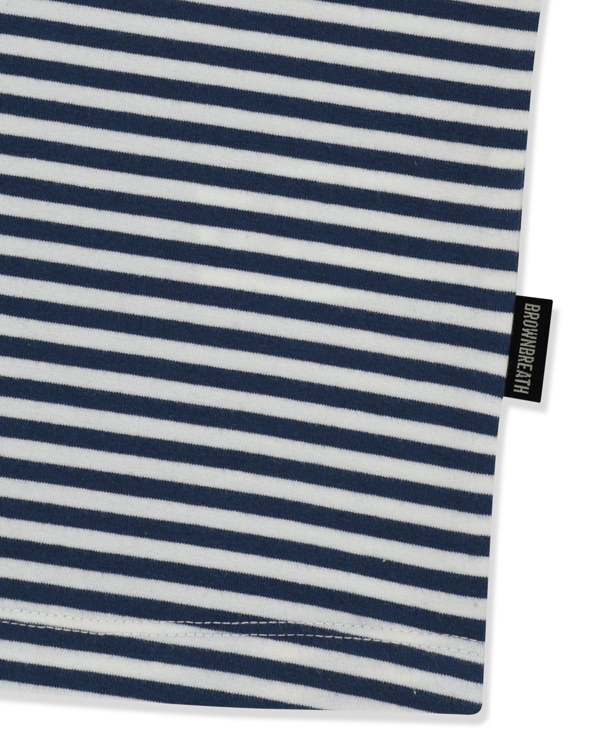 브라운브레스(BROWNBREATH) W STRIPE ONE SHOULDER TEE - NAVY