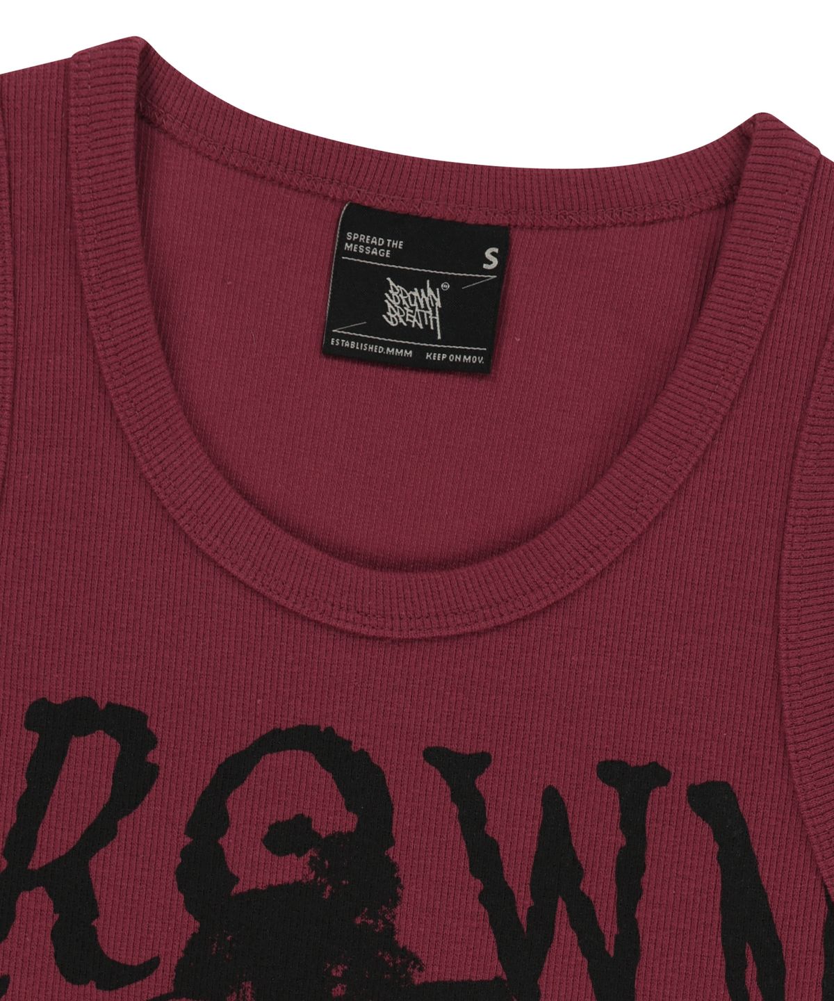 브라운브레스(BROWNBREATH) W SHADOW OF LEAF SLEEVELESS - RED
