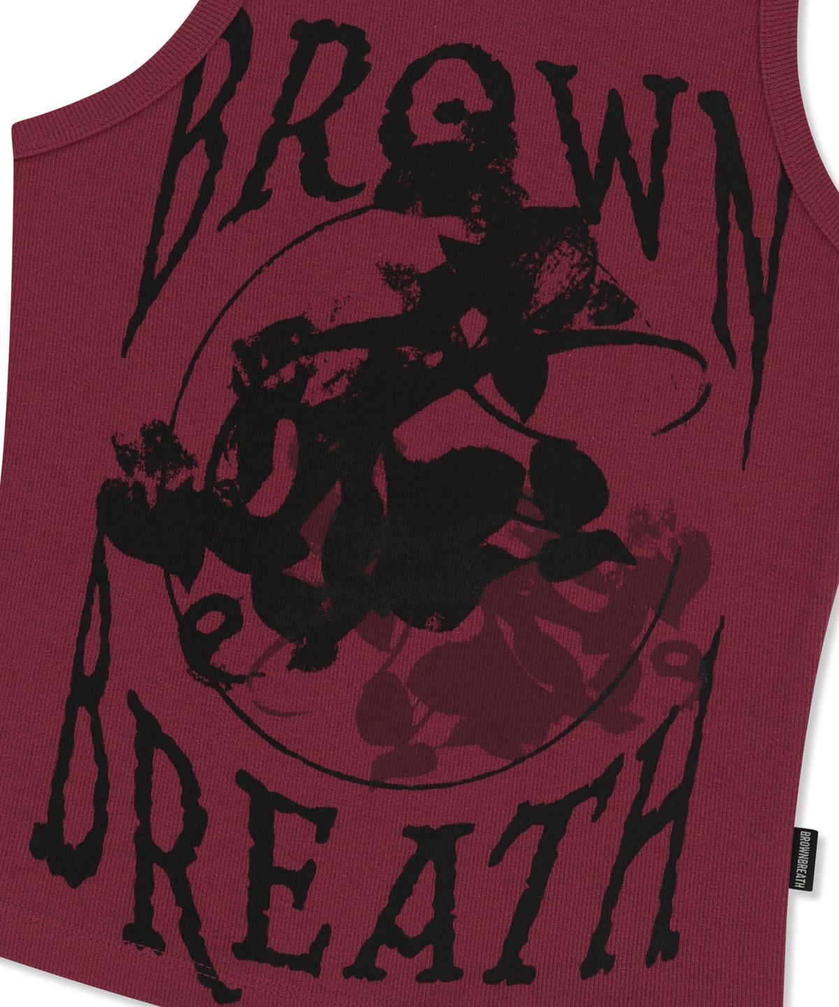 브라운브레스(BROWNBREATH) W SHADOW OF LEAF SLEEVELESS - RED