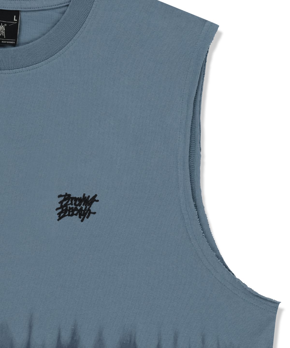 브라운브레스(BROWNBREATH) SURFING CUTTING SLEEVELESS - BLUE