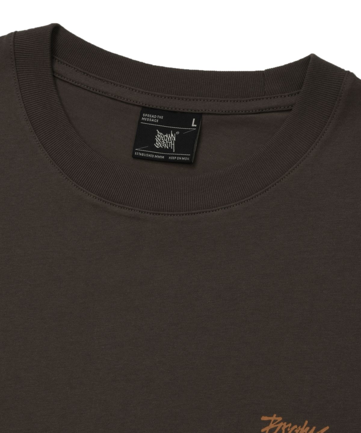 브라운브레스(BROWNBREATH) TROPICAL CRUSH TAG TEE - BROWN