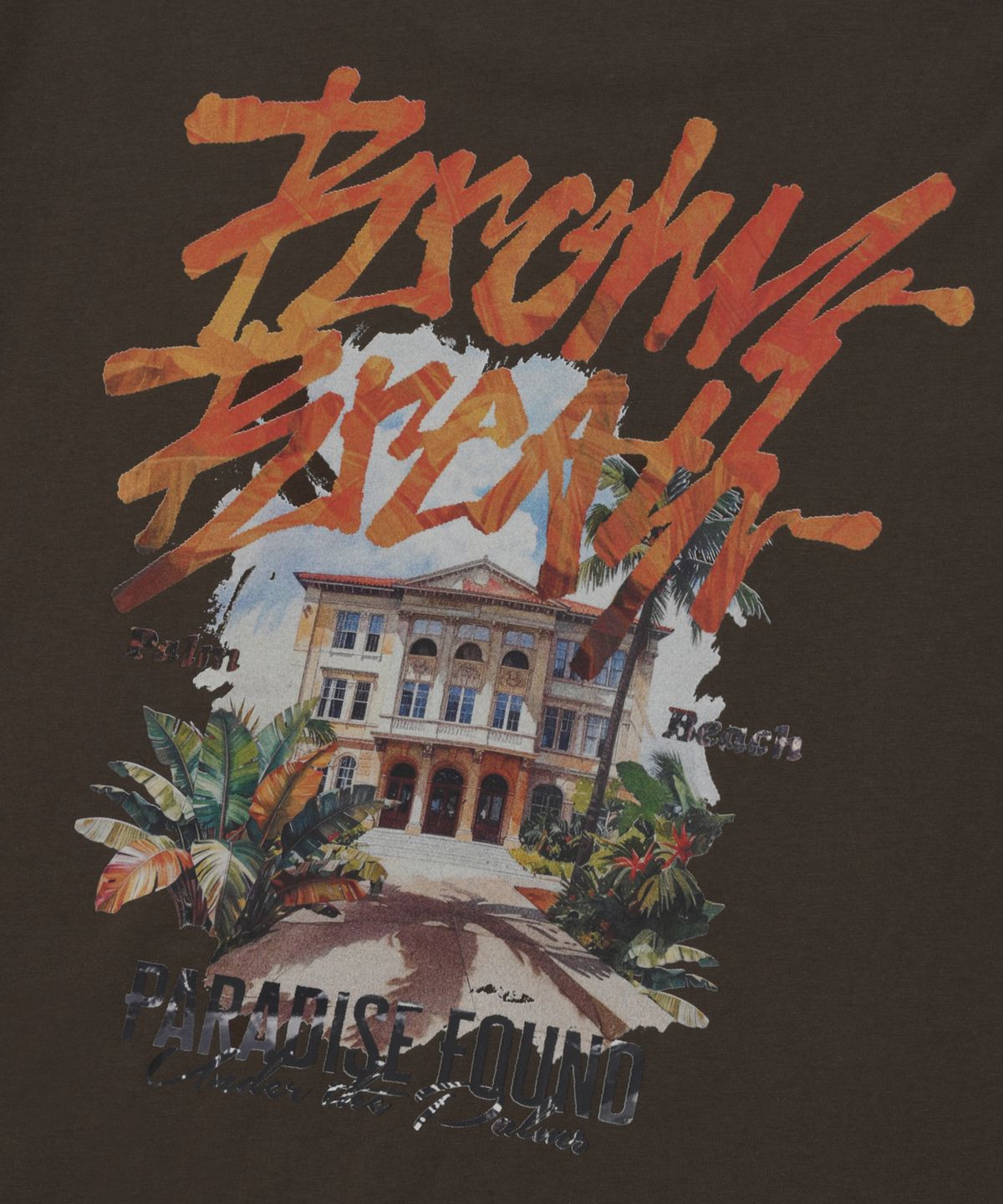 브라운브레스(BROWNBREATH) TROPICAL CRUSH TAG TEE - BROWN