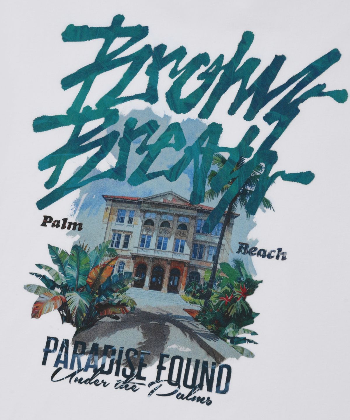 브라운브레스(BROWNBREATH) TROPICAL CRUSH TAG TEE - WHITE