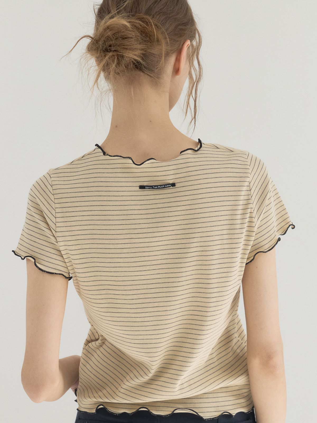 쏘리, 투 머치 러브(SORRY, TOO MUCH LOVE) Paris Morning Stripe Top_Yellow