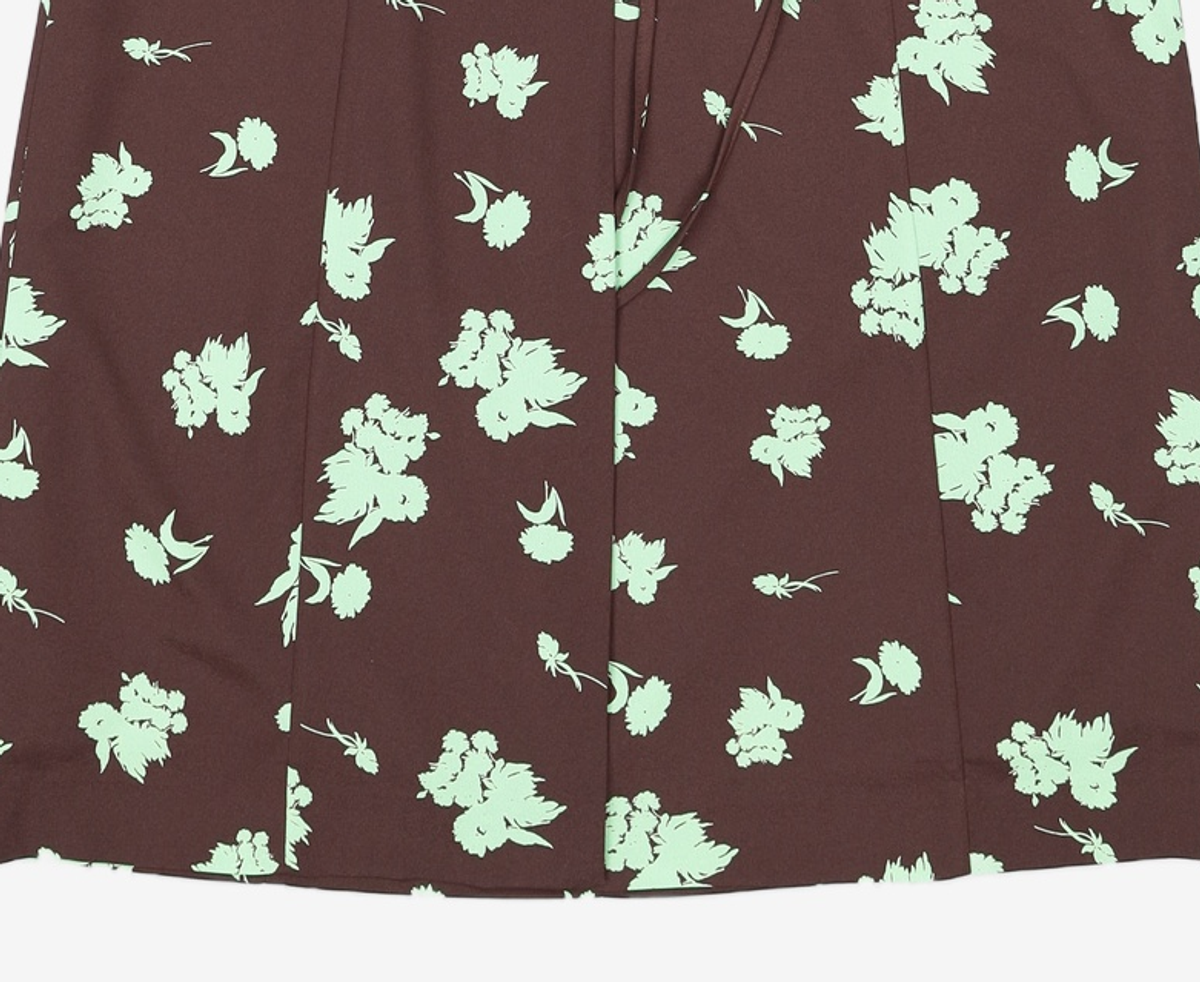룩캐스트(LOOKAST) BROWN RACHEL PRINT DRESS (브라운 레이첼 프린트 드레스) M