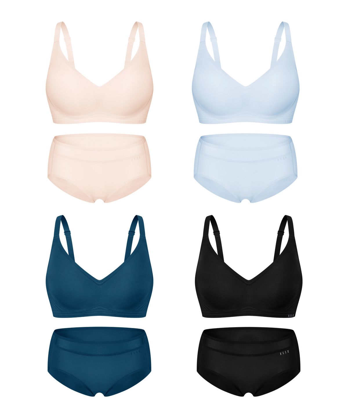 엘르이너웨어(ELLE INNERWEAR) [쿨 메쉬] 쉐딩 브라 팬티 V2 - 4Colors
