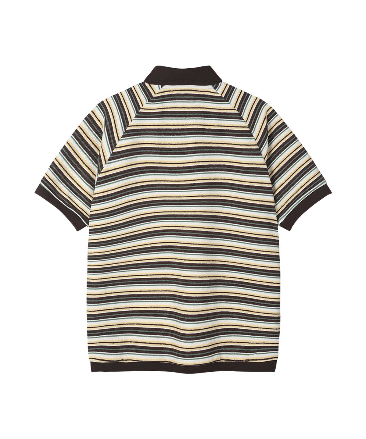 선데이후르츠마켓(SUNDAY FRUIT MARKET) SUN STRIPE COLLAR TEE BROWN