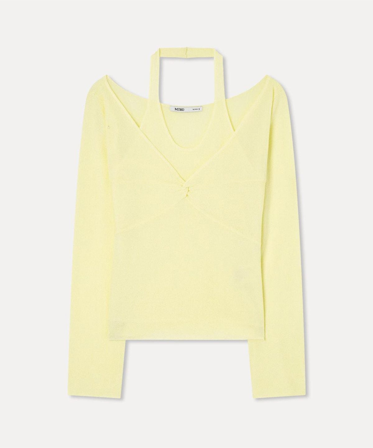 미쏘(MIXXO) 시스루 레이어드 꼬임 니트_MIWKAG709T