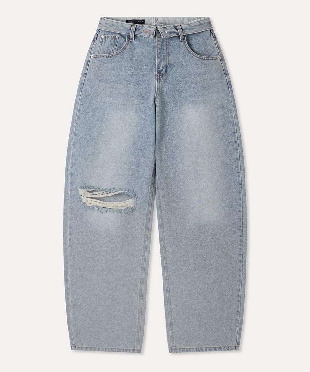 미쏘(MIXXO) 커브드 오비 턴업 데님 팬츠 RE TJG51MS_MIWTJG61QJ
