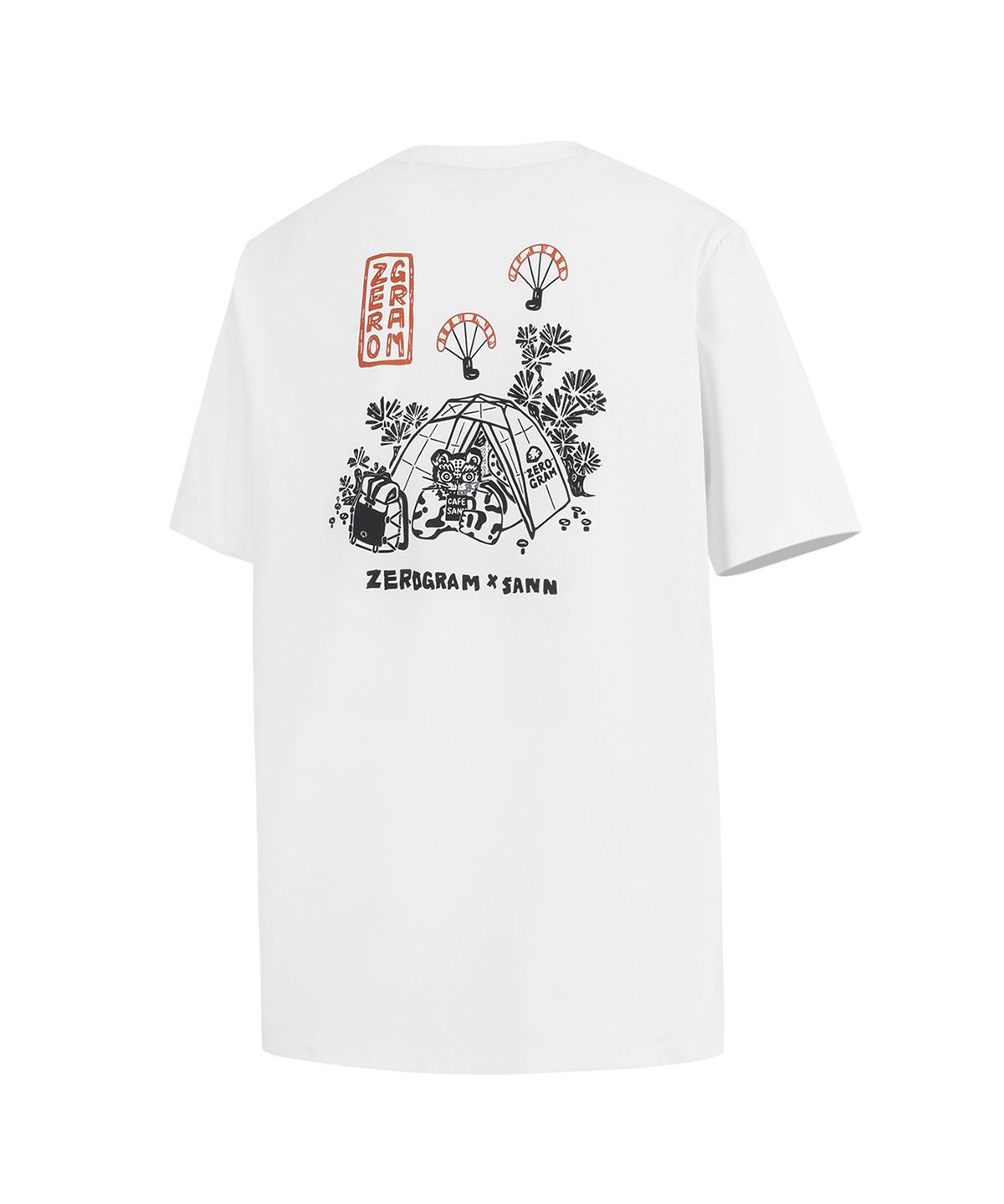 제로그램(ZEROGRAM) [ZEROGRAM X SANN] 타이거인더텐트 그래픽 티셔츠