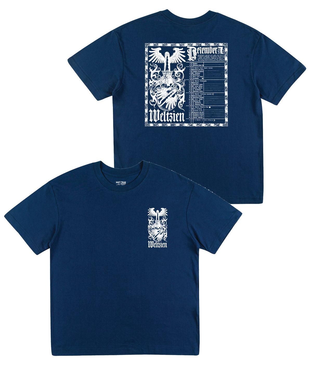네이비팀(NAVYTEAM) Heritage Calender 반팔 티셔츠(4color)