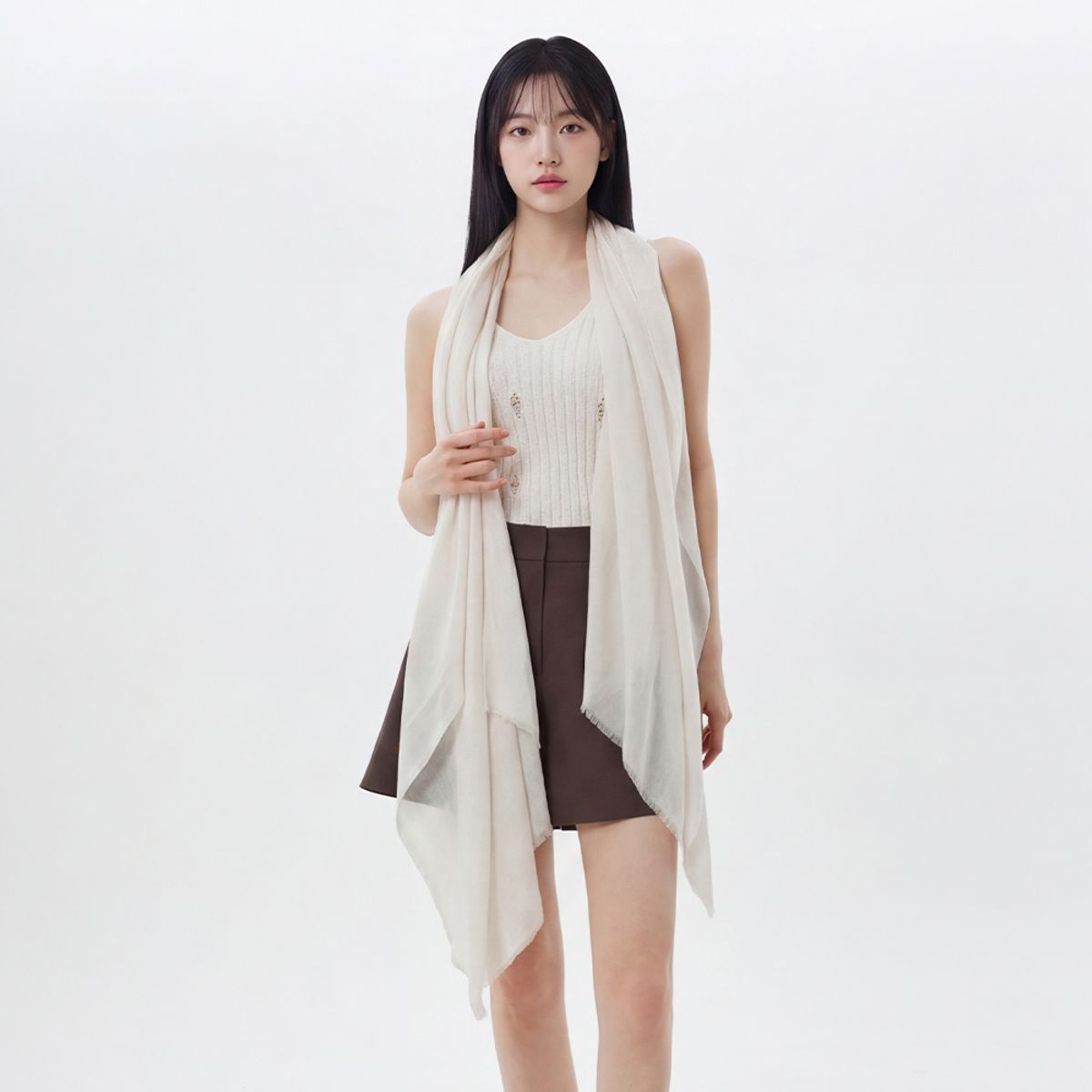 랩(LAP) 소프트 숄 앤 스카프 AS7AM463