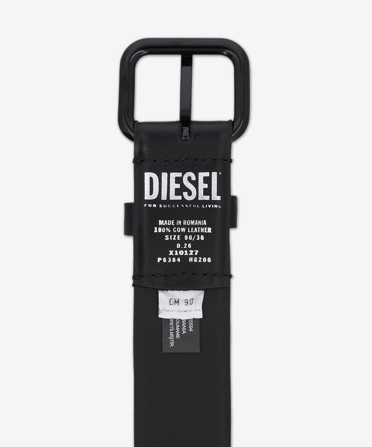 디젤(DIESEL) B-1DR 오벌 D 로고 벨트 - 블랙 / X10127P6364H8206