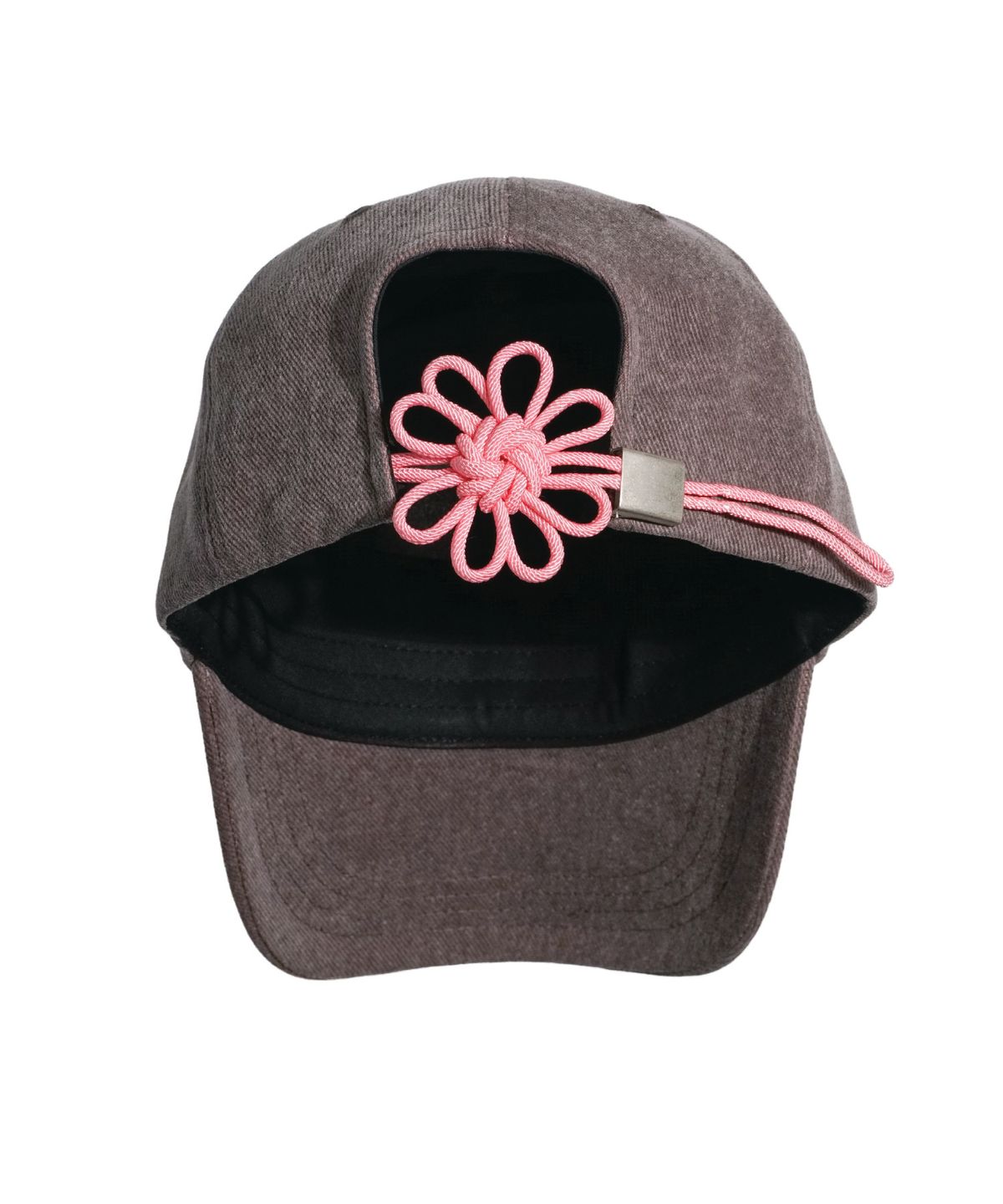 온고(ONGO) DENIM FLOWER KNOT CAP [Vintage Brown]