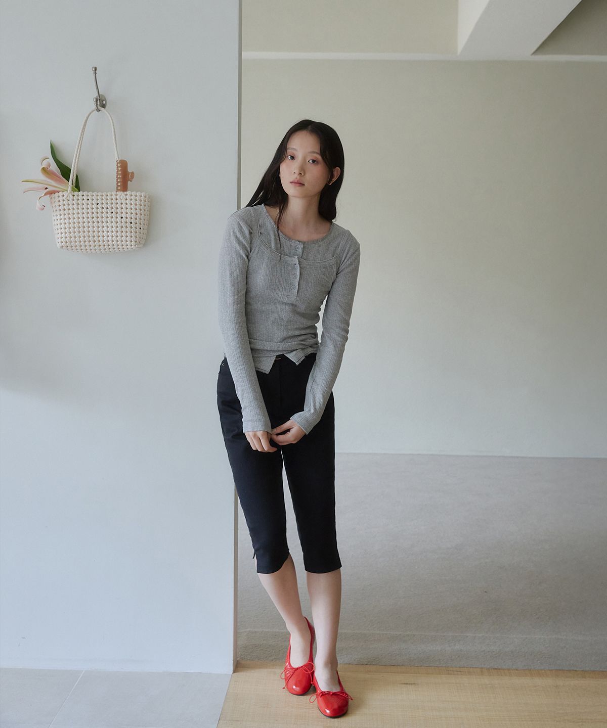로브로브(LOVLOV) [SET] 아일렛 펀칭 가디건 세트_(3color)