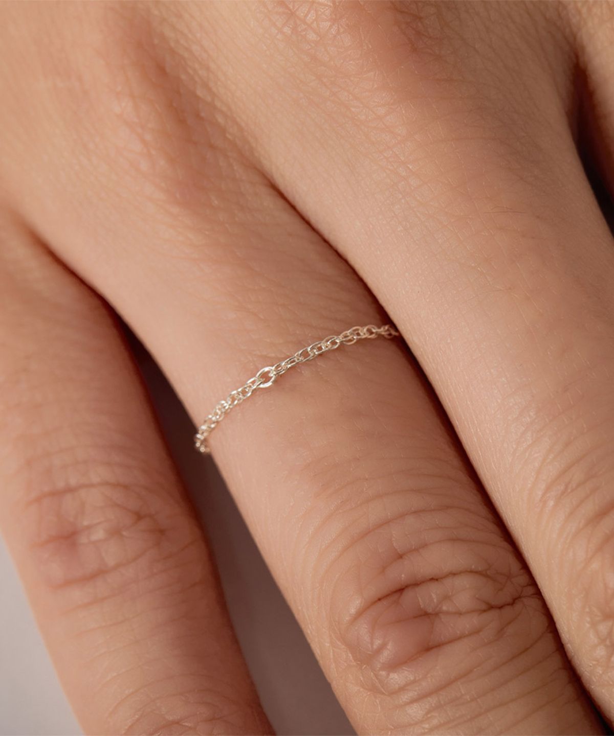 엘렌쥬얼리(HELENE JEWELRY) 925 실버 Silver 로프 스타일 체인 은 반지