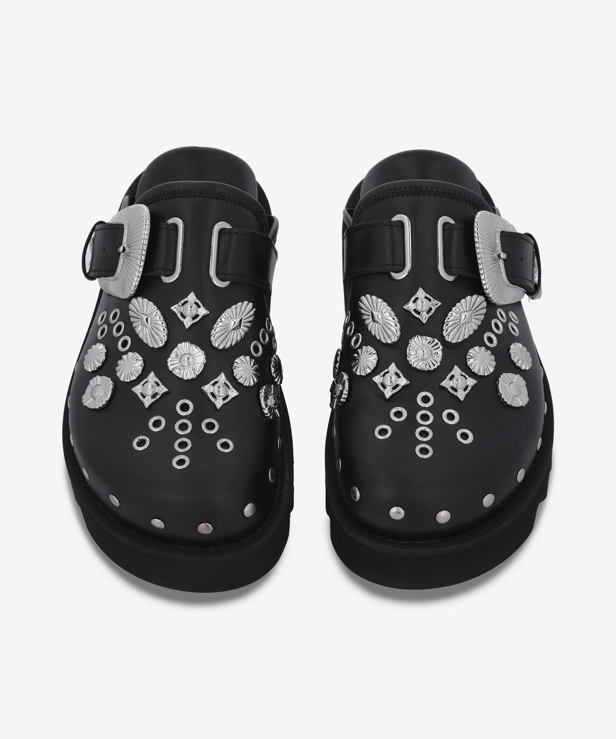토가(TOGA) [TOGA PULLA] 아일렛 메탈 사보 슬라이드 - 블랙 / AJ1058BLACK