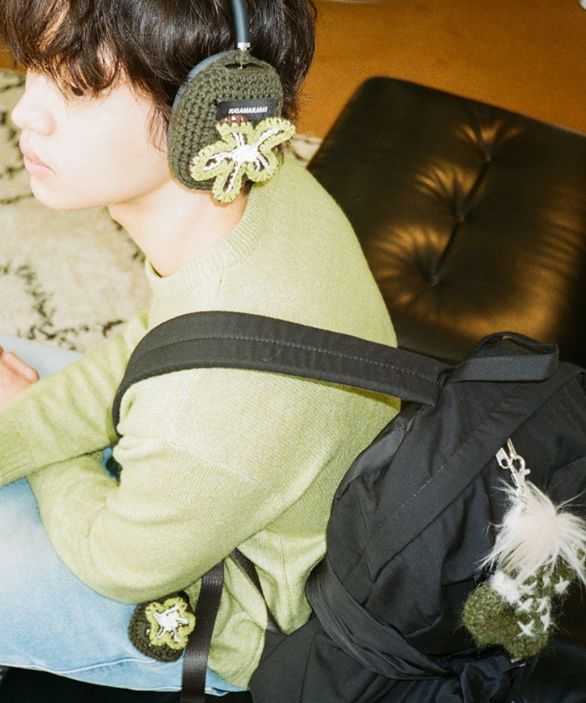이우가마카라스(IUGAMAKARAS) Crochet Mini Pouch (Avocado)