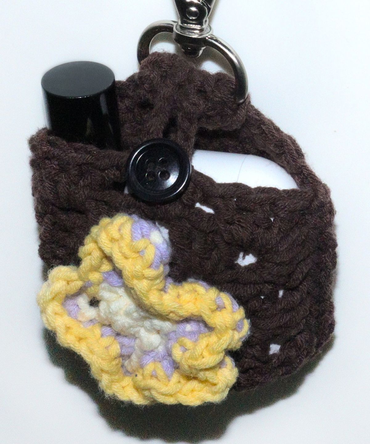 이우가마카라스(IUGAMAKARAS) Crochet Mini Pouch (Choco Banana)