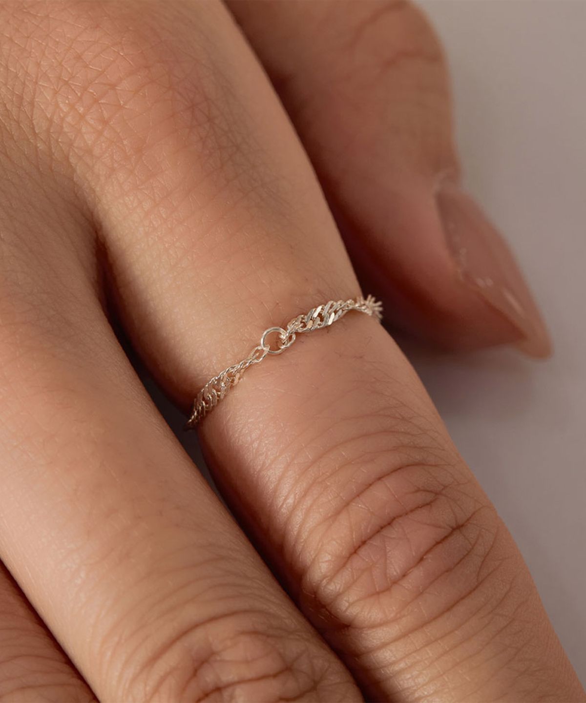 엘렌쥬얼리(HELENE JEWELRY) 925 실버 Silver 트라이 체인 은 반지