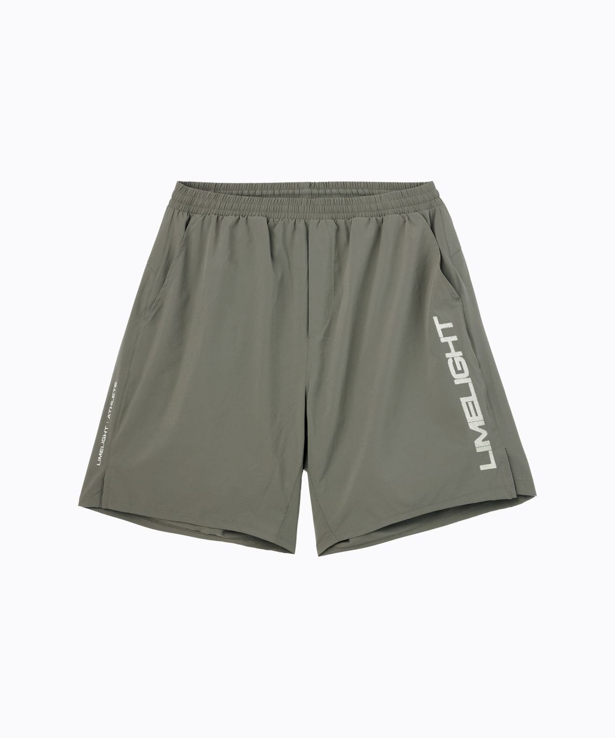 라임라잇 어패럴(LIMELIGHT APPAREL) 애슬릿 라임라잇 빅 로고 라이너 쇼츠 (세이지/화이트)