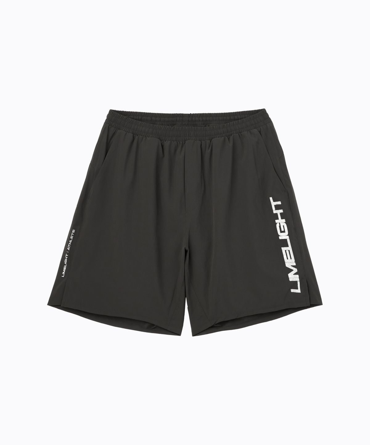 라임라잇 어패럴(LIMELIGHT APPAREL) 애슬릿 라임라잇 빅 로고 라이너 쇼츠 (차콜/화이트)