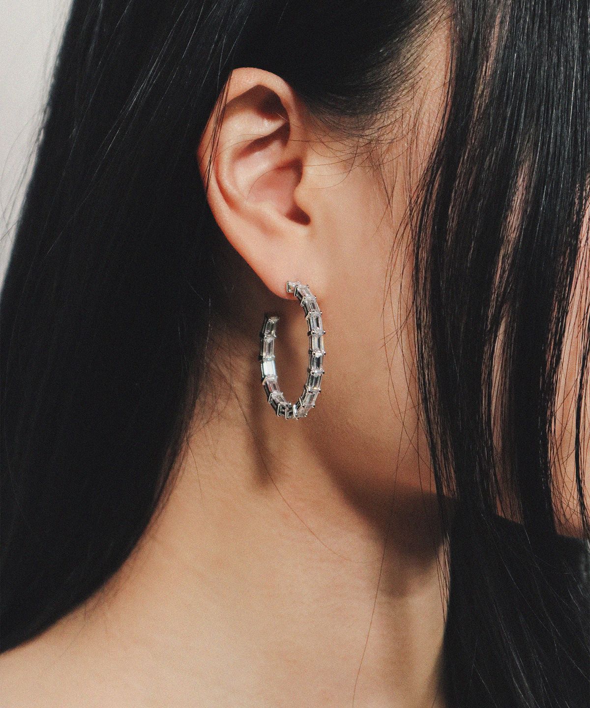 스몰굿띵(SMGT) 스퀘어 링 HOOP EARRING