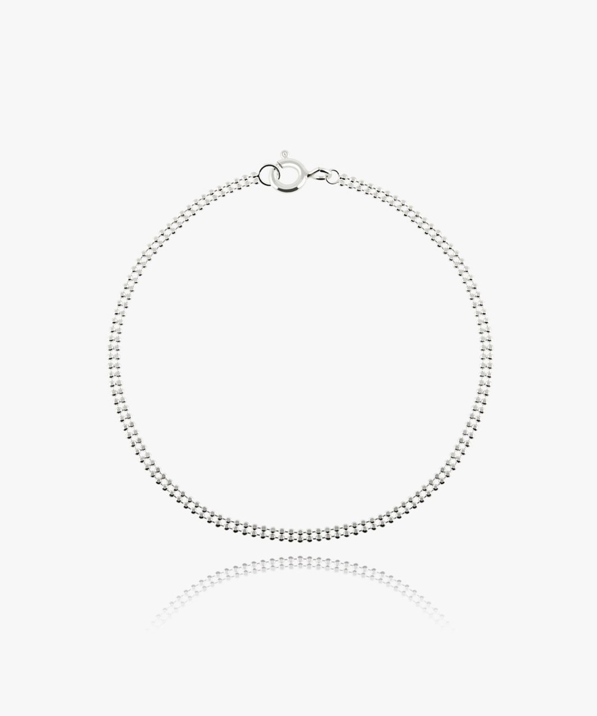 엘렌쥬얼리(HELENE JEWELRY) 925 실버 Silver 더블 컷팅 체인 은 팔찌