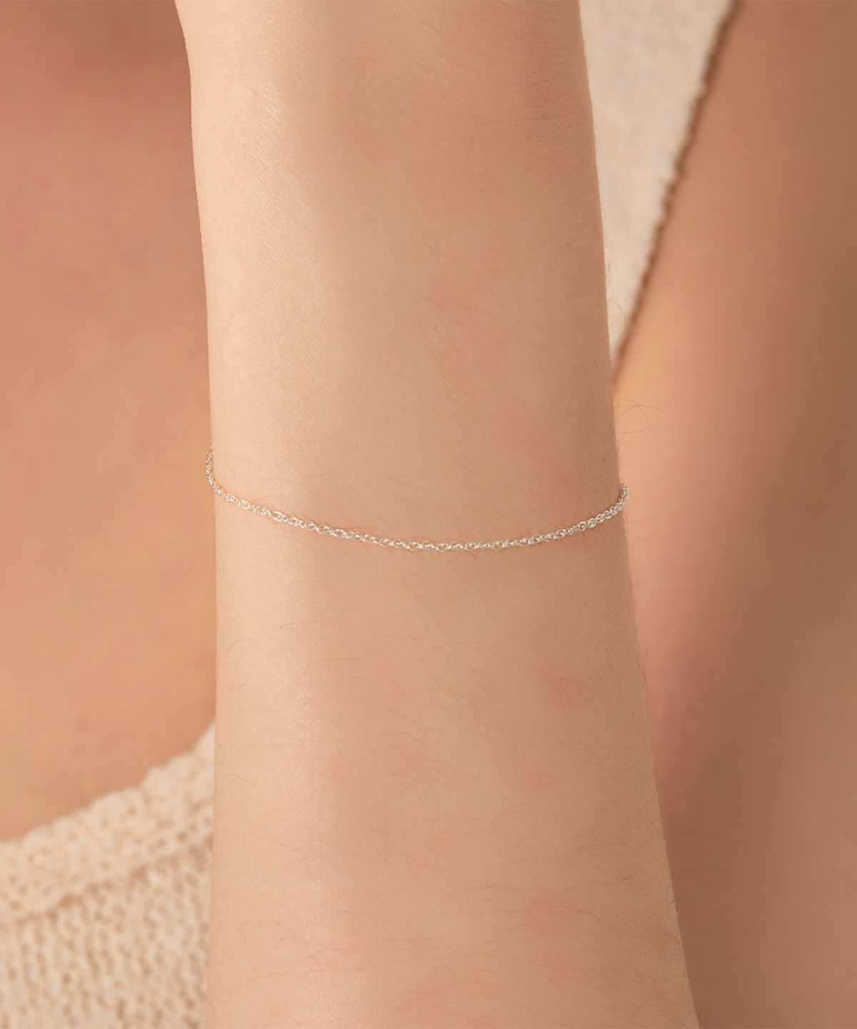엘렌쥬얼리(HELENE JEWELRY) 925 실버 Silver 로프 스타일 체인 은 팔찌