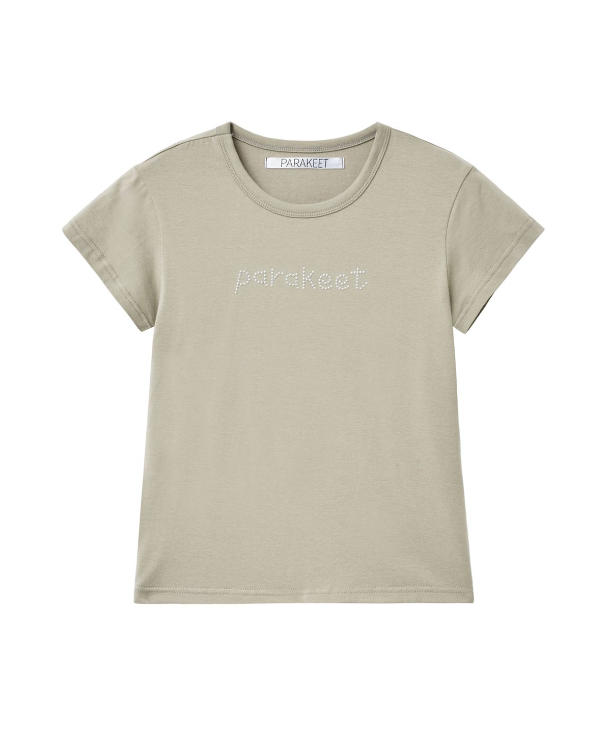 패러킷(PARAKEET) 글린트 레터링 티 (샌드 베이지)