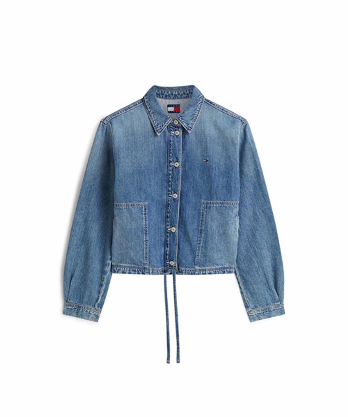 타미진스(TOMMY JEANS) 드로우스트링 타이 데님 재킷 (T32G6NJC10TWT11A5)