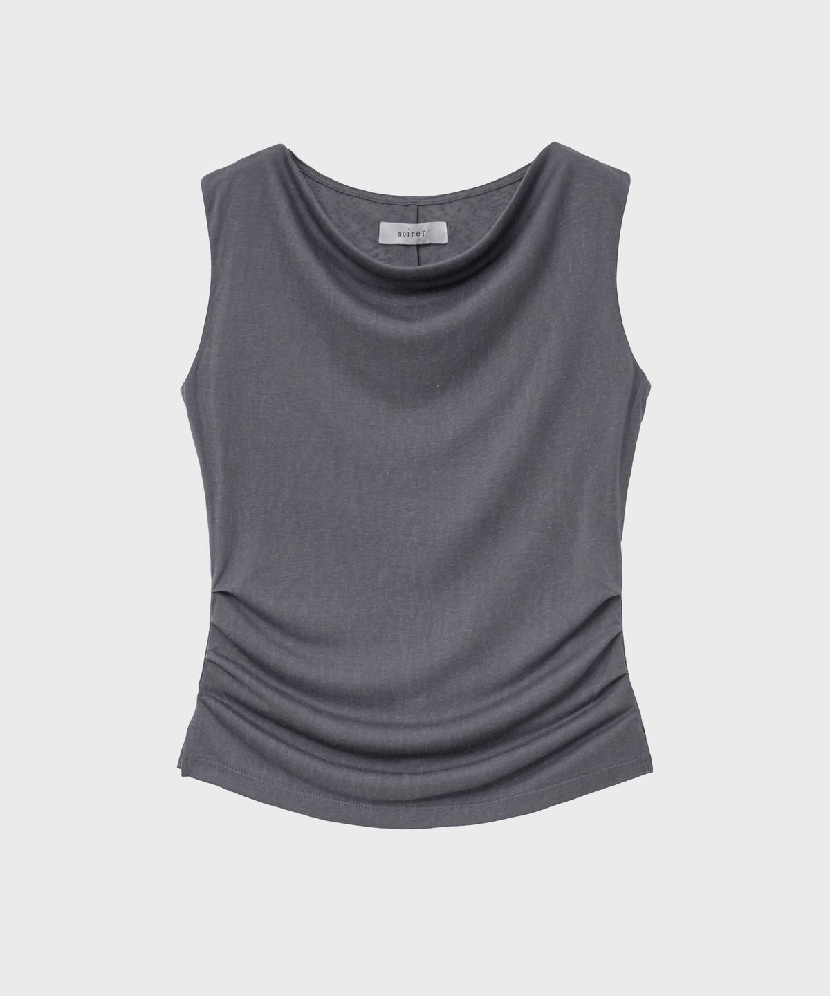 노이어 포 우먼(NOIRER FOR WOMAN) 실키 카울 슬리브리스 (차콜)