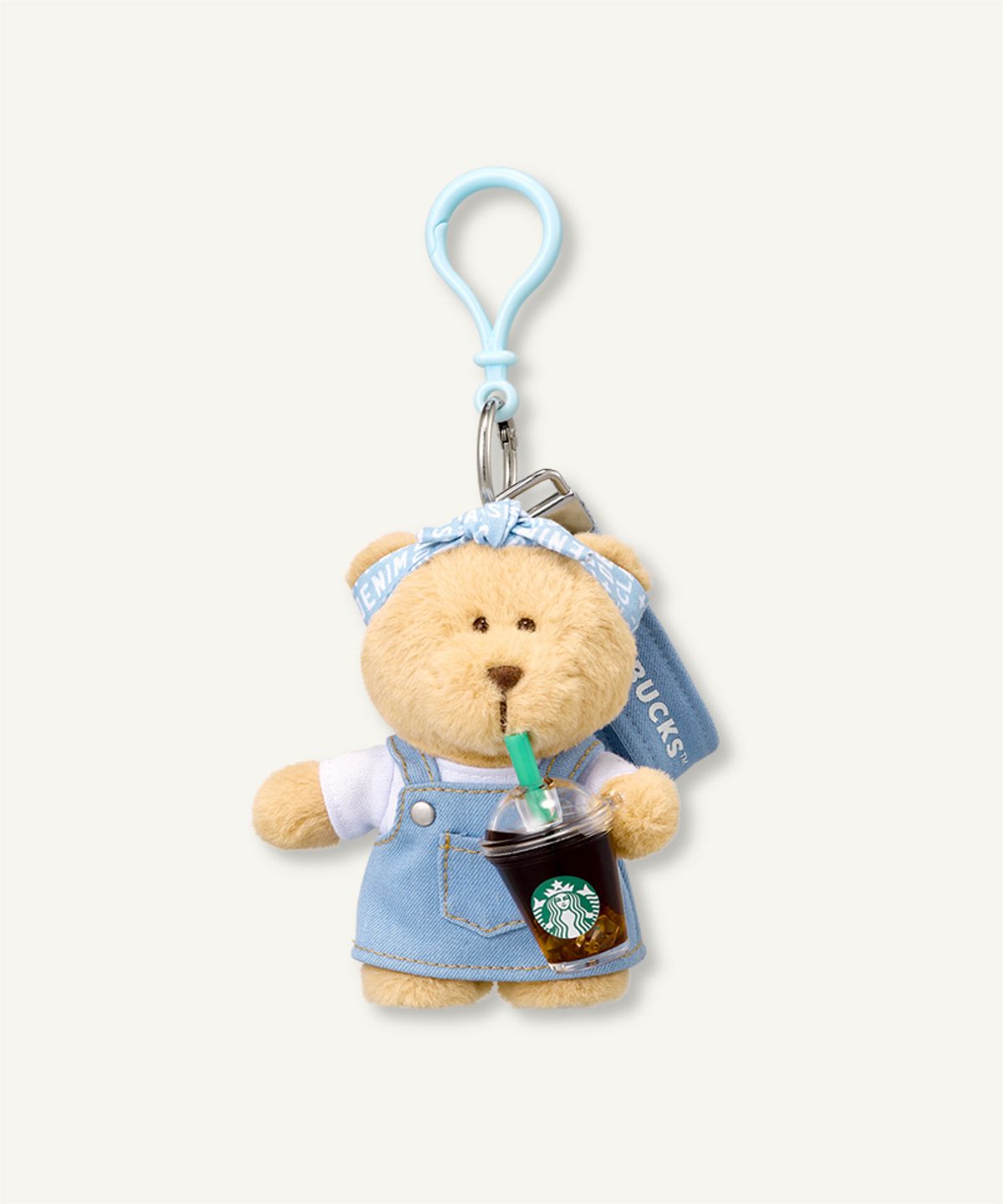 스타벅스(STARBUCKS) 워시드 블루 베어리스타 키체인