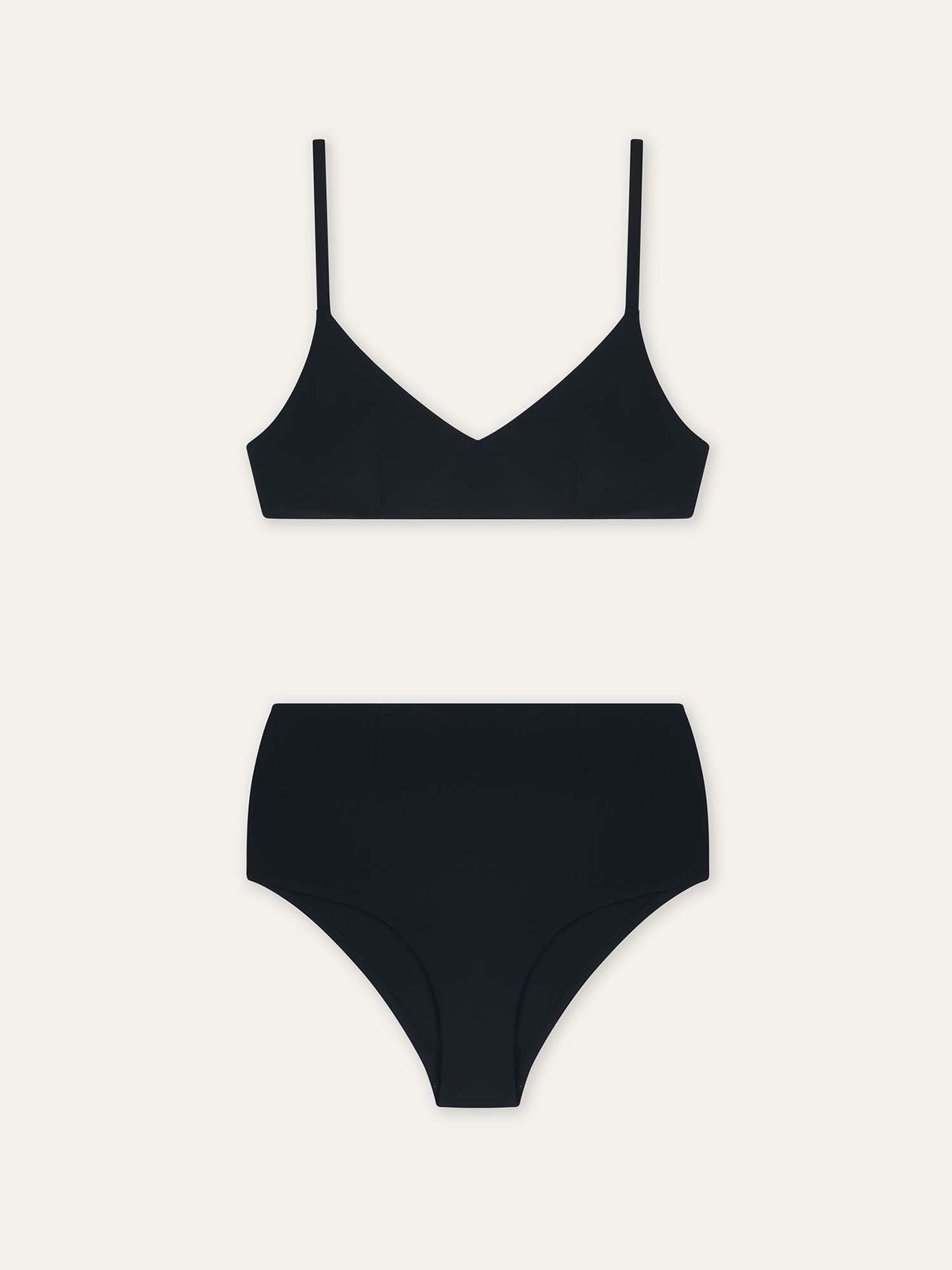 오베르(AUBER) Clean Line Bikini Set - Black