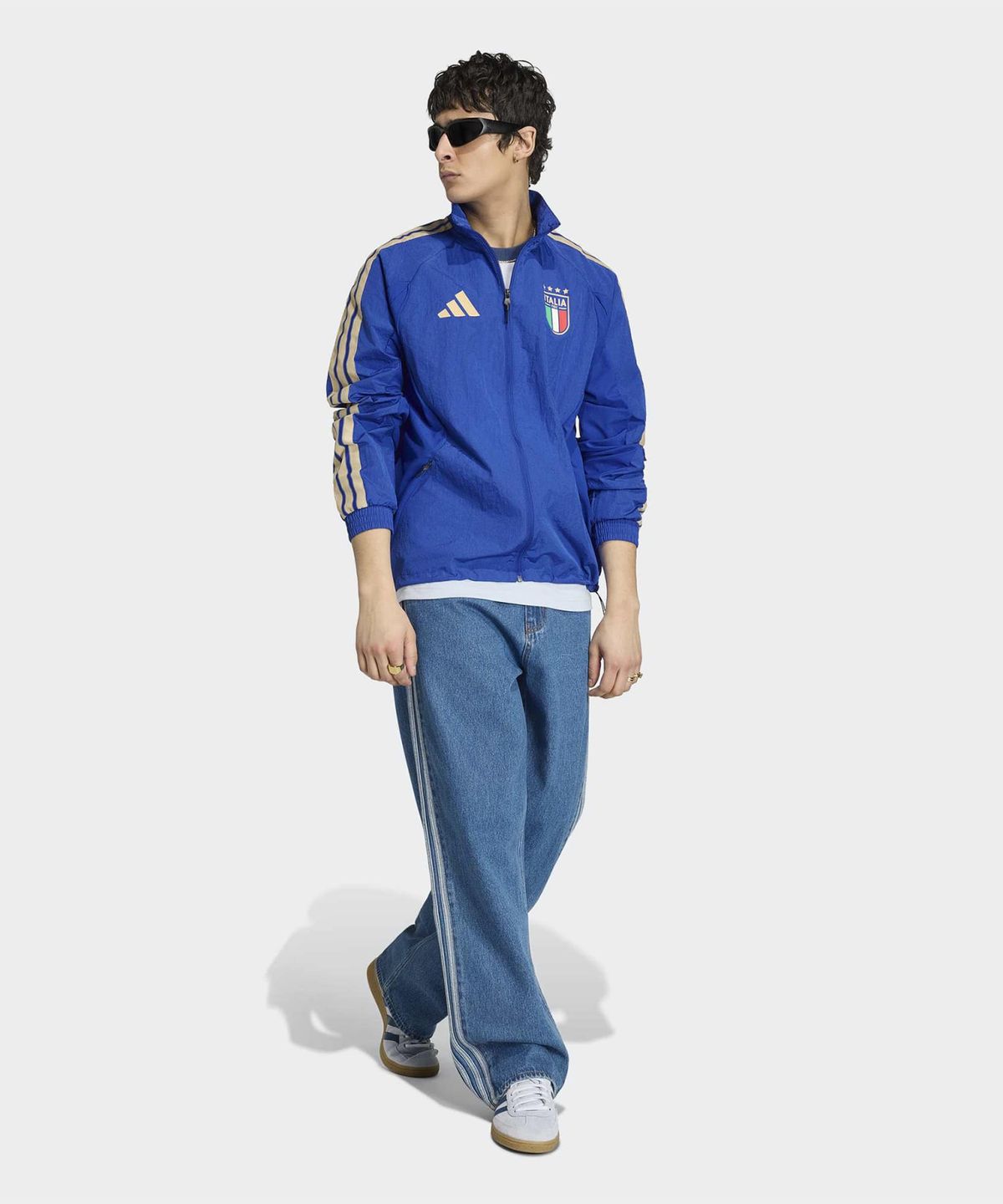 아디다스(ADIDAS) 이탈리아 홈 앤썸 재킷 - 블루 / JY9602