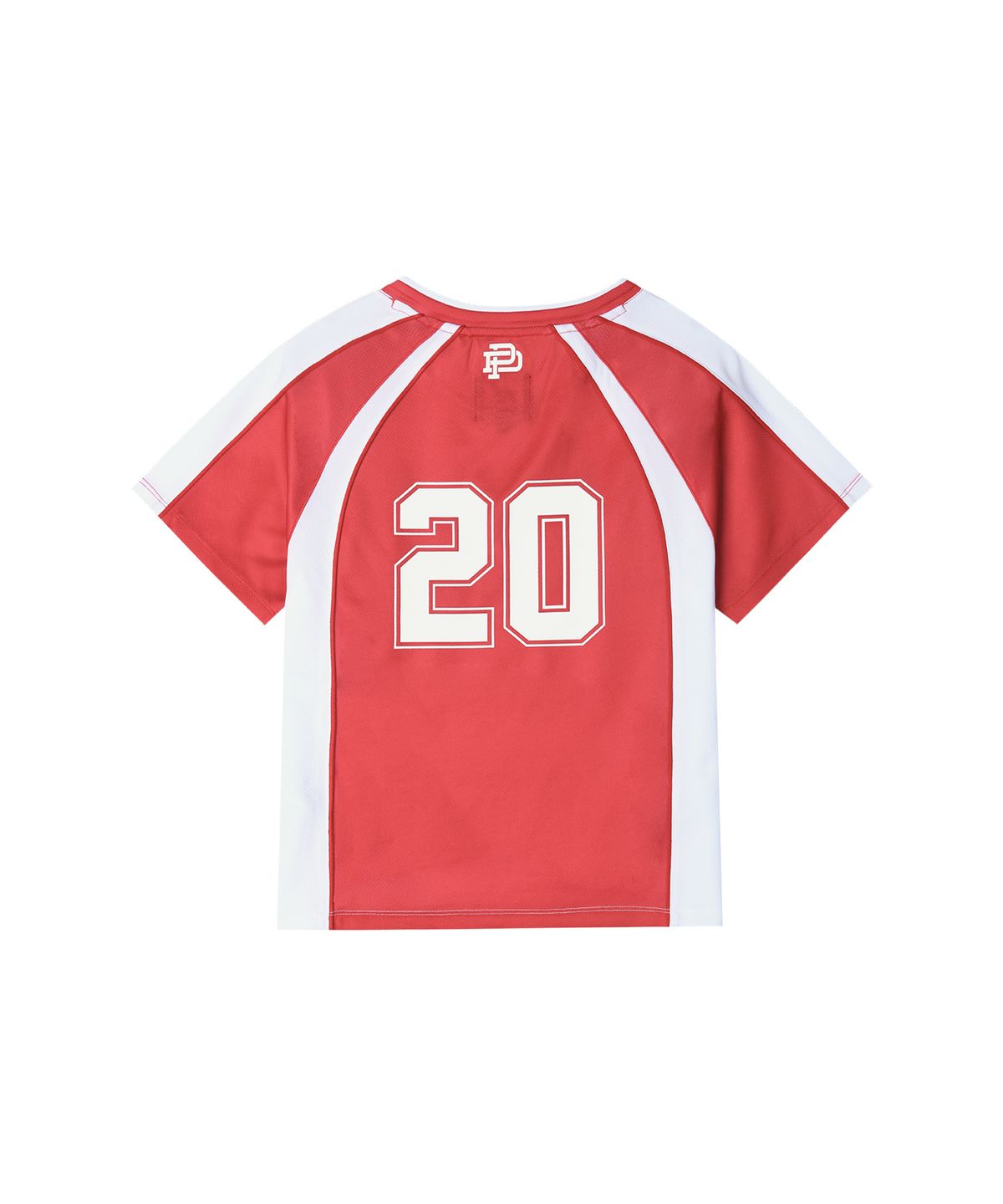 핍스 모터사이클(PHYPS MOTORCYCLE) Womens Mesh Crop Football Tee Red