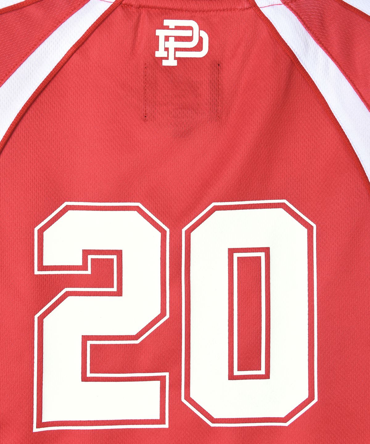 핍스 모터사이클(PHYPS MOTORCYCLE) Womens Mesh Crop Football Tee Red