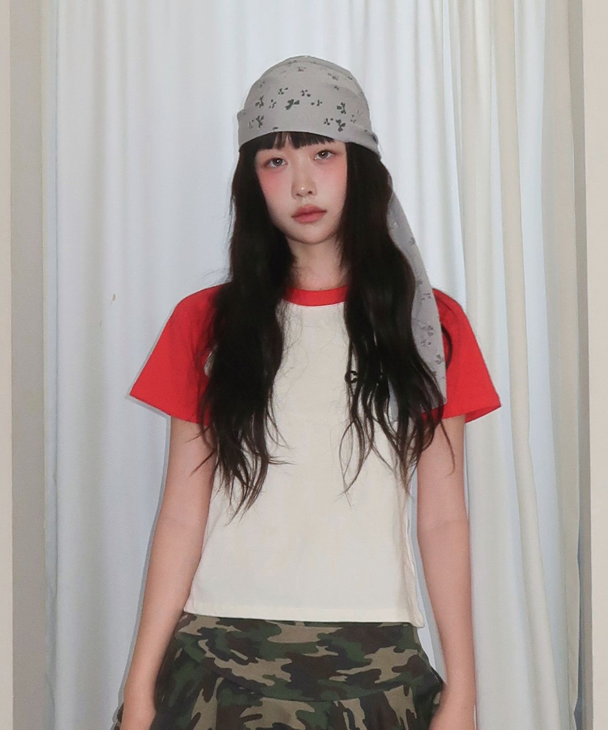 키코지(KIKOZY) 쏘 큐트 래글런 티셔츠 레드