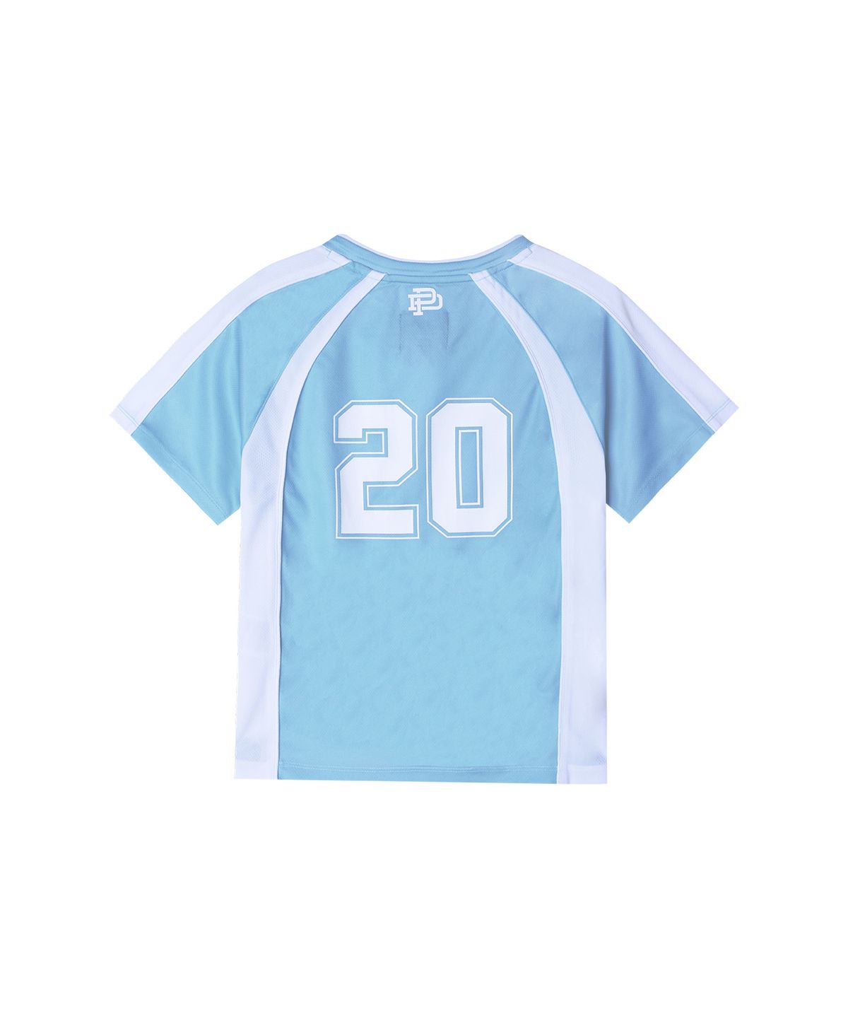 핍스 모터사이클(PHYPS MOTORCYCLE) Womens Mesh Crop Football Tee Light Blue
