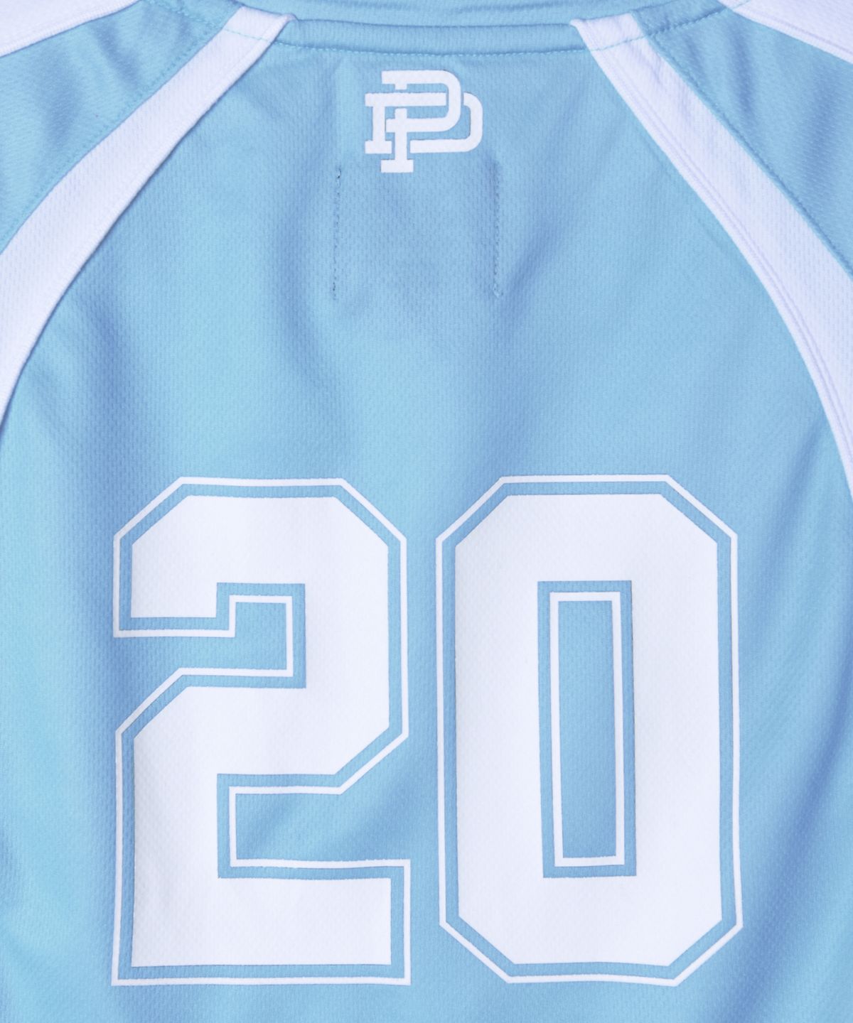 핍스 모터사이클(PHYPS MOTORCYCLE) Womens Mesh Crop Football Tee Light Blue