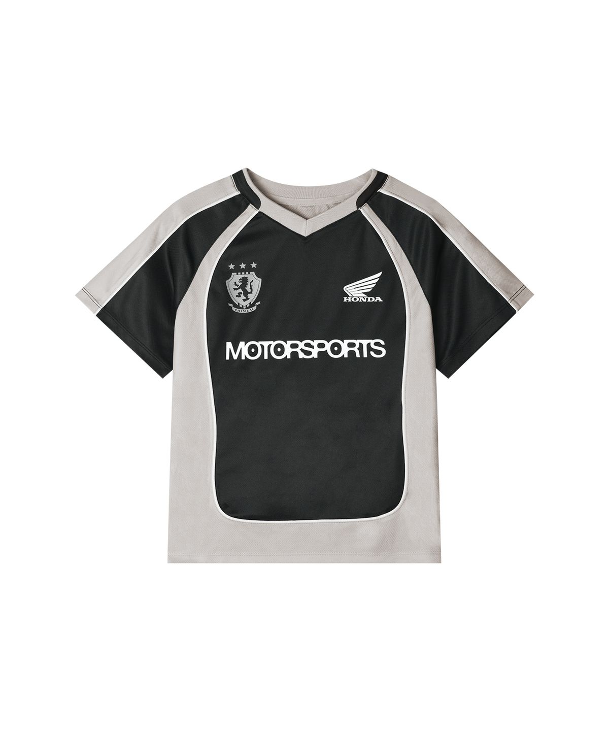 핍스 모터사이클(PHYPS MOTORCYCLE) Womens Mesh Crop Football Tee Black