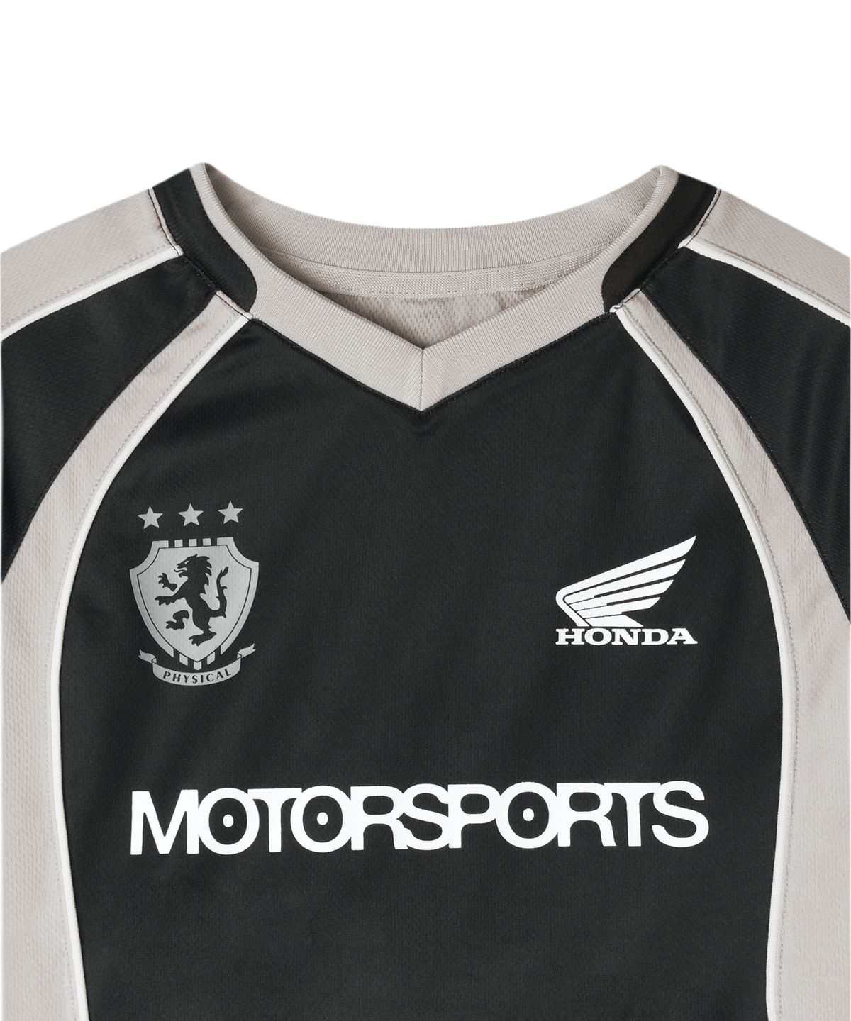 핍스 모터사이클(PHYPS MOTORCYCLE) Womens Mesh Crop Football Tee Black
