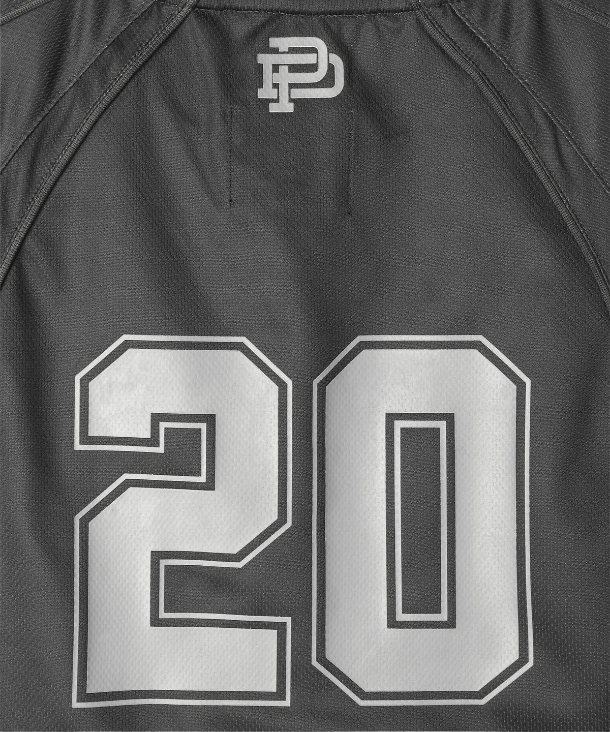 핍스 모터사이클(PHYPS MOTORCYCLE) Womens Mesh Crop Football Tee Charcoal